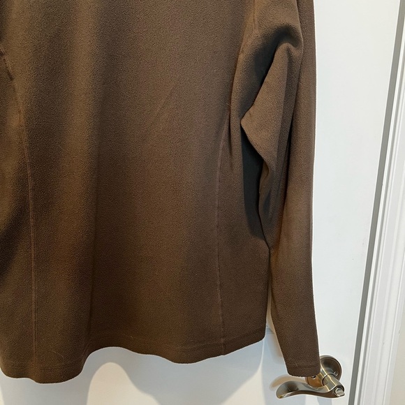 LL Bean Women’s Brown Quarter Zip Up Pullover Size XL - Picture 9 of 10
